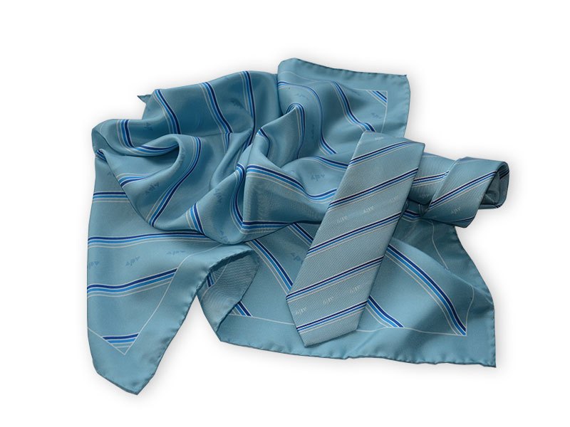 Krawatten und Tücher mit Logo für APV
