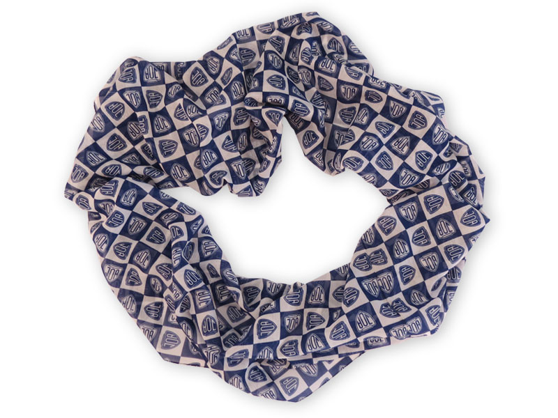 Loop-Schals mit Logo im Corporate Design aus Baumwolle/Seide